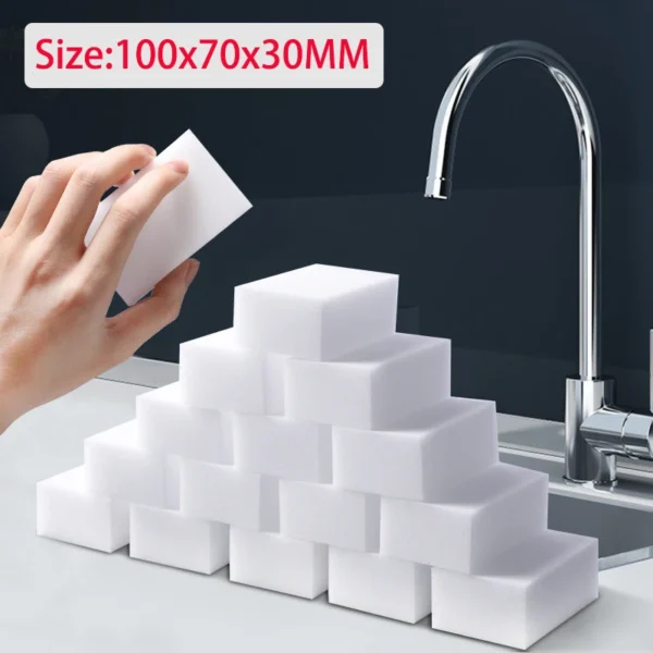 Vit melaminsvamp 100x70x30 mm – effektiv rengöring för hem och kontor