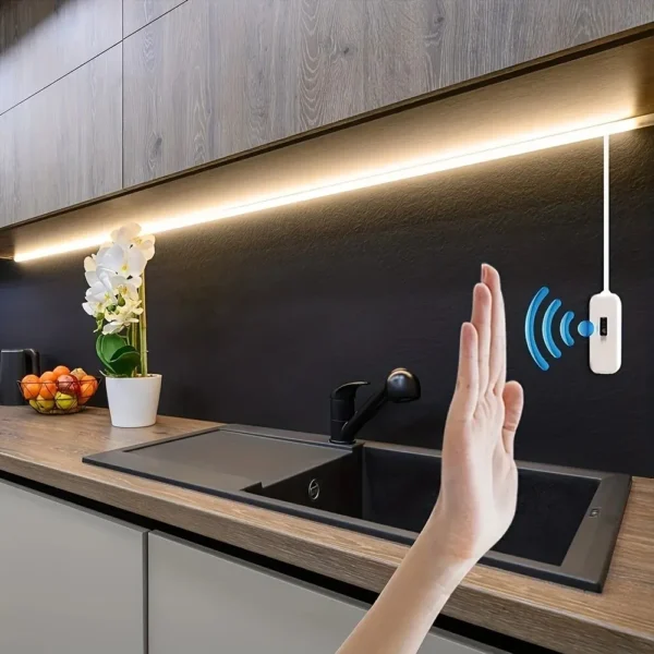 1M DC 5V Night Lights Lamp USB Gesture Sensor Dimmable 60 LEDs/m Strip Lights TV Backlight Kitchen Hand Sweep Waving Tape Diode