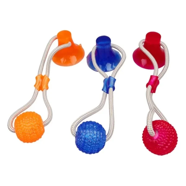 Pet Toys with Suction Cup Dog Push Toy with TPR Ball Pet Tooth Cleaning Chewing Rubber Dog Toys for Small Dogs Rubber Dog Toy - Bild 2