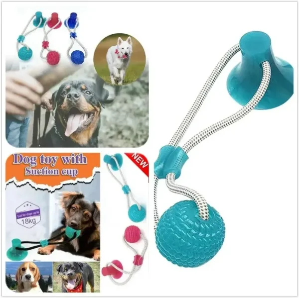 Pet Toys with Suction Cup Dog Push Toy with TPR Ball Pet Tooth Cleaning Chewing Rubber Dog Toys for Small Dogs Rubber Dog Toy - Bild 3