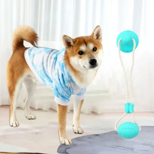 Dog Rope Toy Teeth Dog Toy Suction Cup Dog Chew Toy for Small Dogs Rope Ball Puzzle Tug of War Teeth Molar Bite for Pets - Bild 3