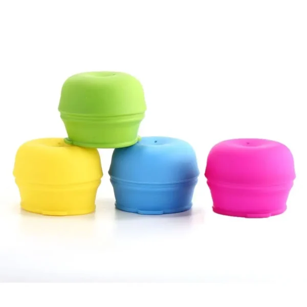 Wear-resistant With Straw Hole Silicone Sippy Cup Lid Spill-Proof Colorful Straw Cup Cover Elastic BPA Free Babies/Toddlers - Bild 4