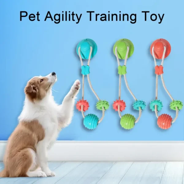 Dog Rope Toy Teeth Dog Toy Suction Cup Dog Chew Toy for Small Dogs Rope Ball Puzzle Tug of War Teeth Molar Bite for Pets - Bild 4